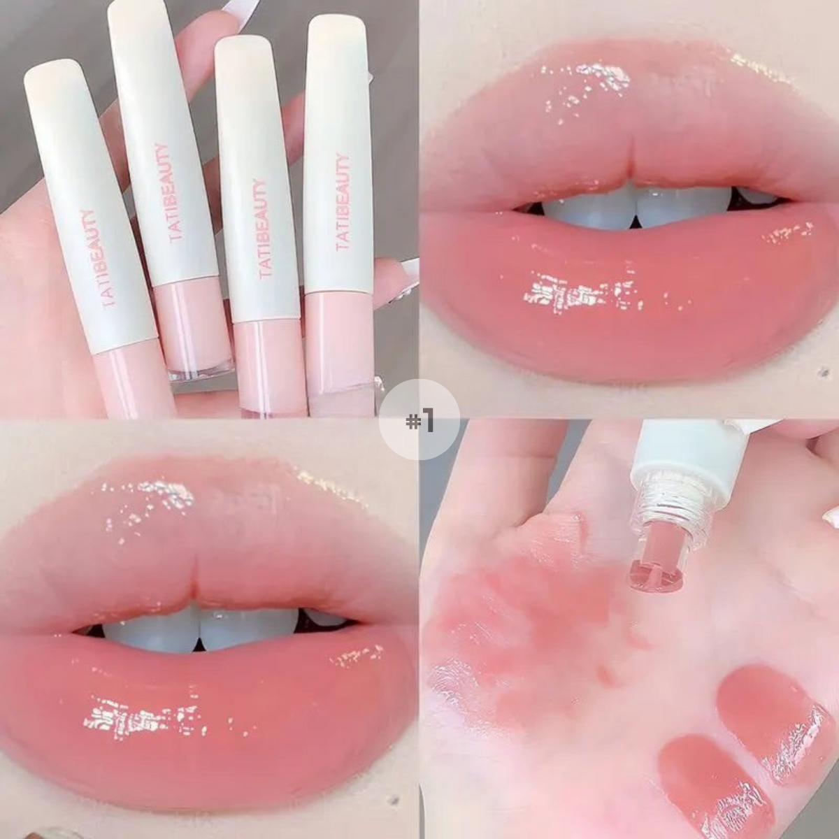 TATIBEAUTY Lip Jelly Essence | Tender Pink Hydrating Mirror Gloss