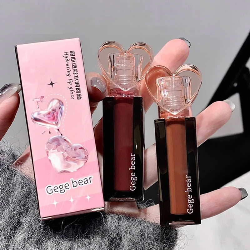 Love Heart Lip Glaze Student Party Lip Glaze/Lip Gloss Gloss Gloss Gloss Low Saturation Nude Lipstick