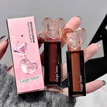 Love Heart Lip Glaze Student Party Lip Glaze/Lip Gloss Gloss Gloss Gloss Low Saturation Nude Lipstick