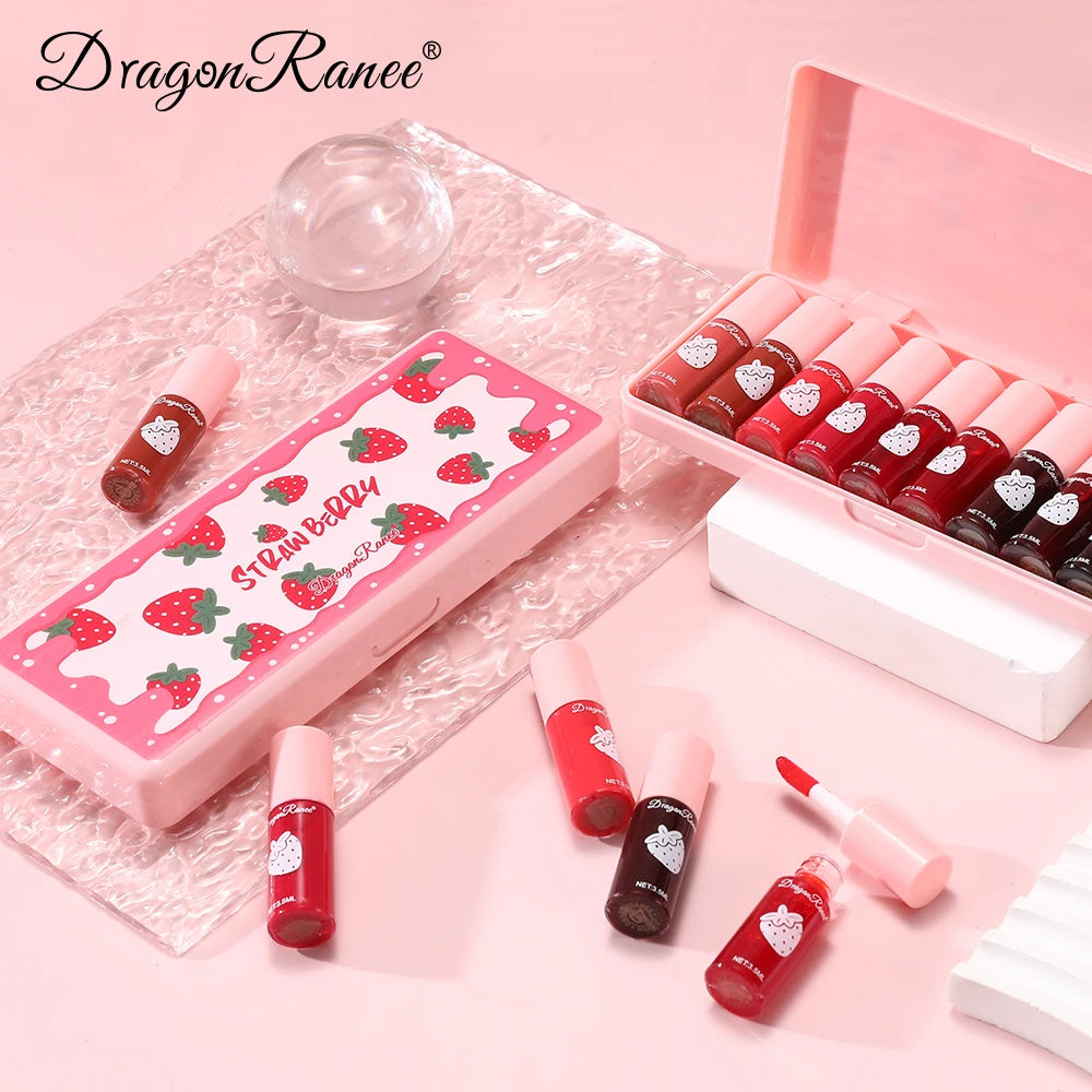 AquaTint 10-Pack | Tinta Labial Hidratante de Larga Duración con Efecto Acuarela